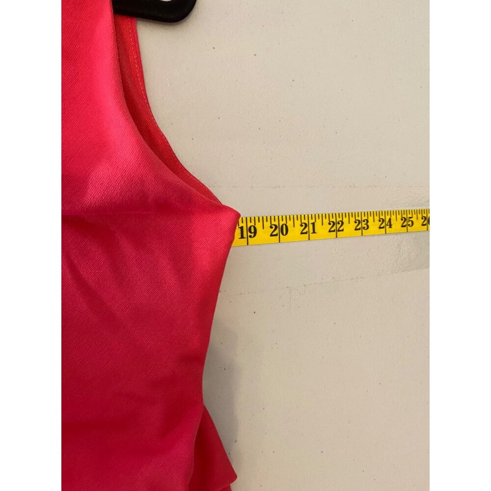 Giorgio Armani Red Sleeveless Blouson Dress Italy Medium Size 46 - Picture 8 of 10